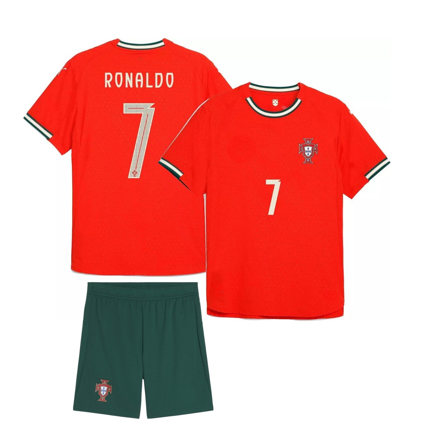 Portugal Cristiano Ronaldo #7 2025 Home Kid Sizes Soccer Jersey