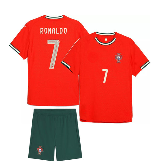 Portugal Cristiano Ronaldo #7 2025 Home Kid Sizes Soccer Jersey