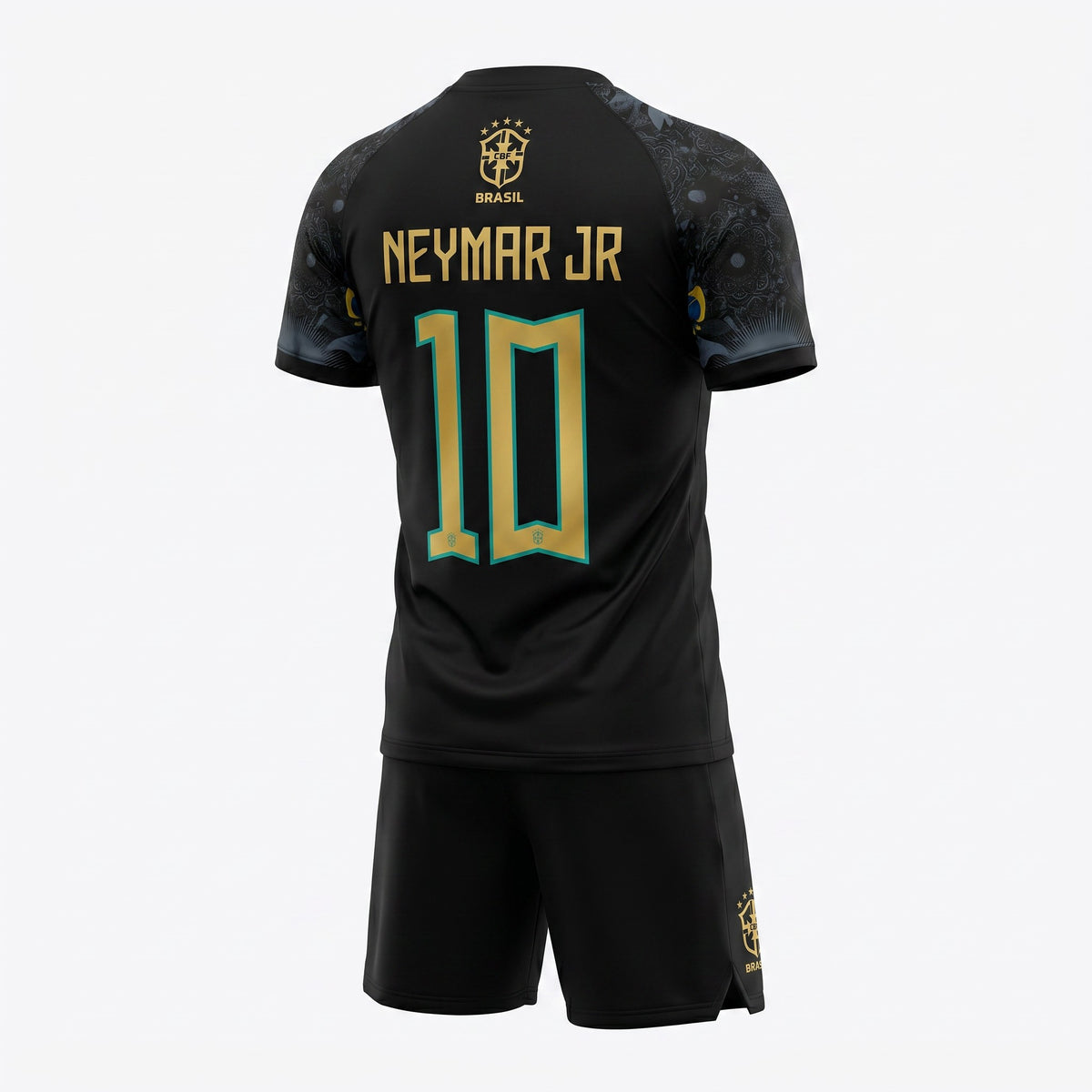 Brazil Neymar Jr #10 Black Kids Soccer Jersey Set – Special Edition