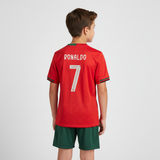 Portugal Cristiano Ronaldo #7 2025 Home Kid Sizes Soccer Jersey