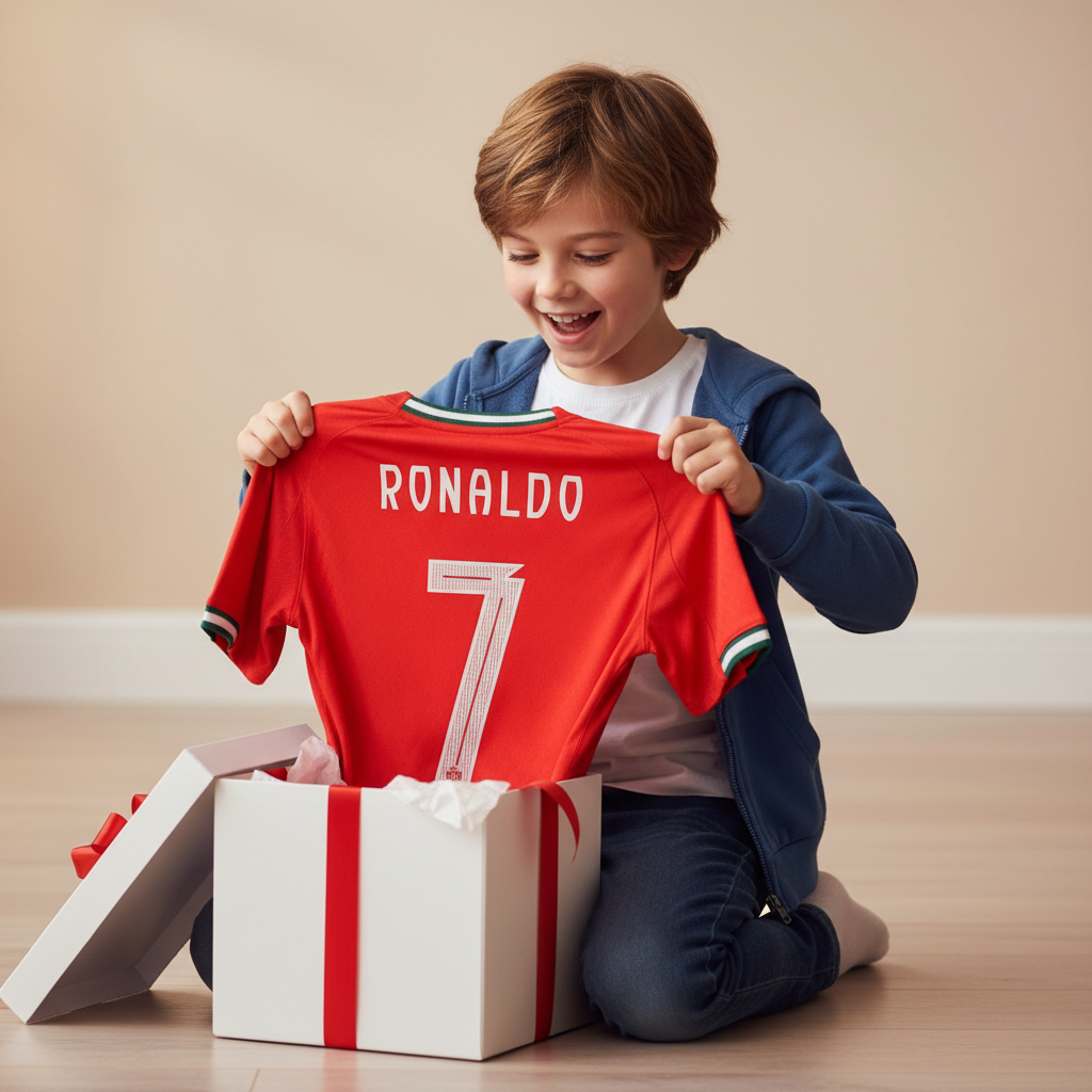 Portugal Cristiano Ronaldo #7 2025 Home Kid Sizes Soccer Jersey