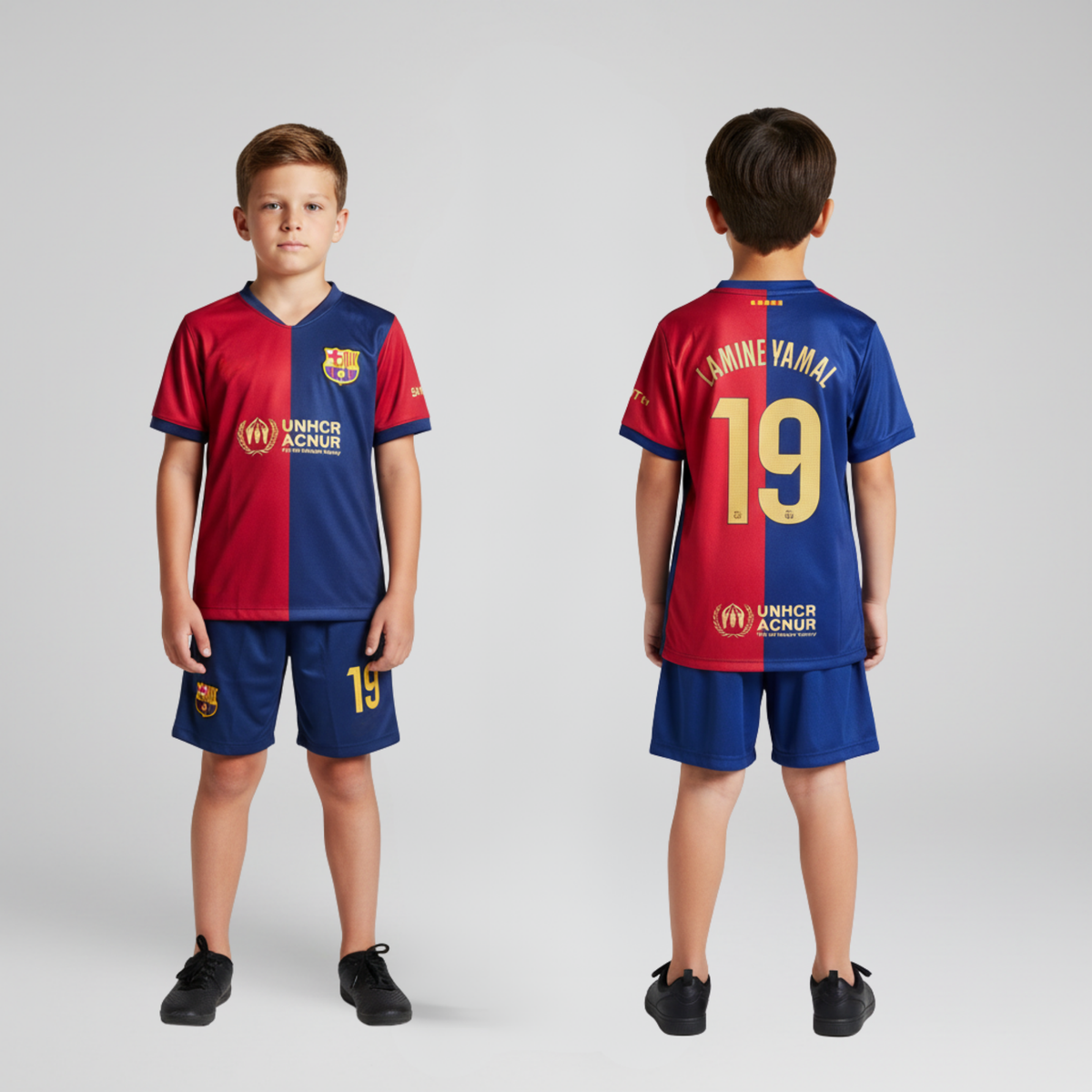 Lamine Yamal #19 Soccer Jersey Set Kid Sizes